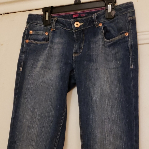 JEANS Levi's Skinny Flare Denim Jean's Size 16 Regular - Picture 3 of 8